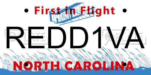 REDD1VA North Carolina License Plate