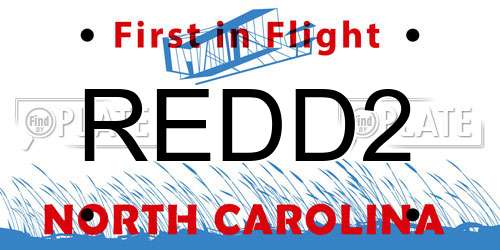 REDD2 North Carolina License Plate