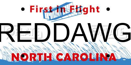 REDDAWG North Carolina License Plate