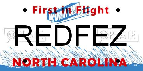 REDFEZ North Carolina License Plate