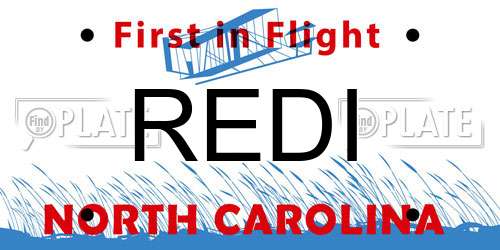 REDI North Carolina License Plate