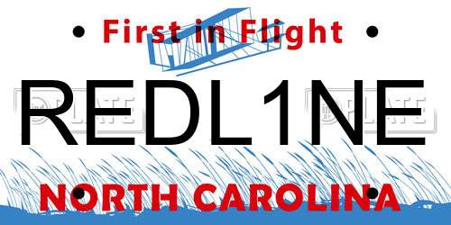 REDL1NE North Carolina License Plate