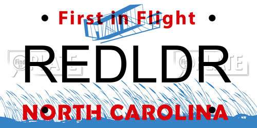 REDLDR North Carolina License Plate