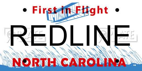 REDLINE North Carolina License Plate