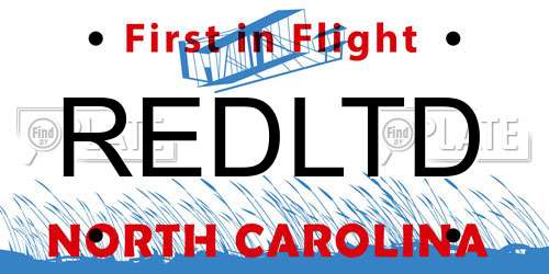 REDLTD North Carolina License Plate