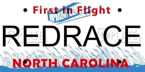 REDRACE North Carolina License Plate
