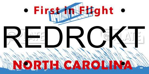 REDRCKT North Carolina License Plate