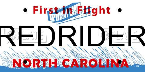 REDRIDER North Carolina License Plate