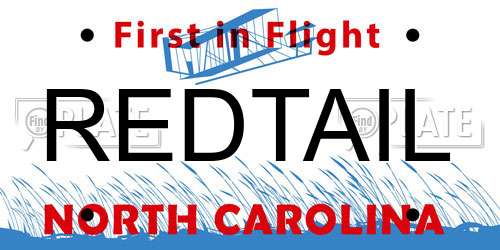 REDTAIL North Carolina License Plate