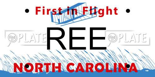 REE North Carolina License Plate