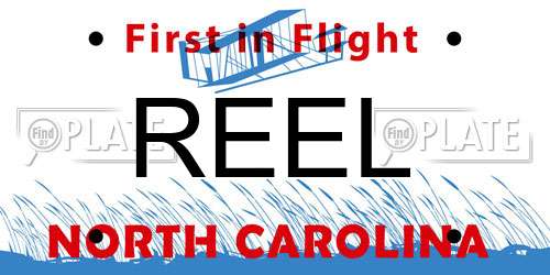 REEL North Carolina License Plate