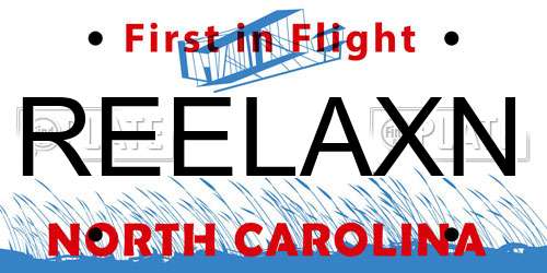 REELAXN North Carolina License Plate