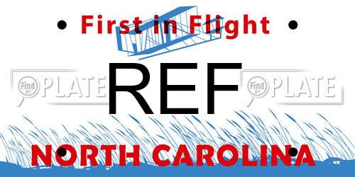 REF North Carolina License Plate