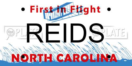 REIDS North Carolina License Plate