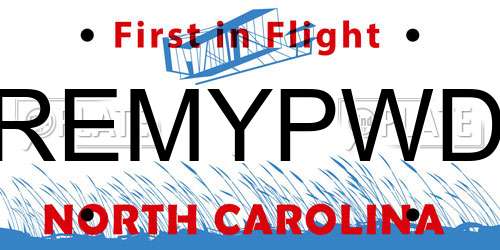 REMYPWD North Carolina License Plate