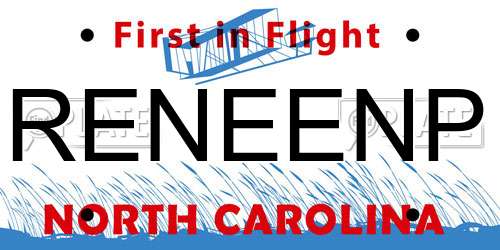 RENEENP North Carolina License Plate