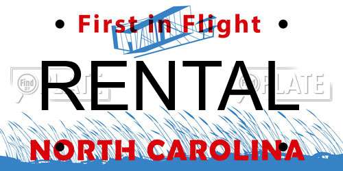 RENTAL North Carolina License Plate
