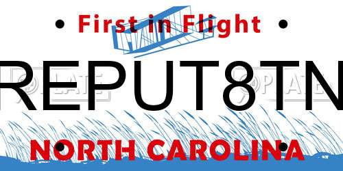 REPUT8TN North Carolina License Plate