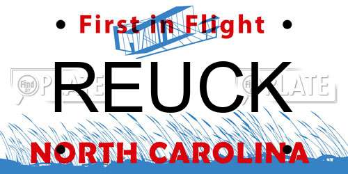 REUCK North Carolina License Plate