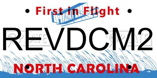REVDCM2 North Carolina License Plate