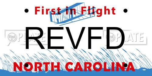 REVFD North Carolina License Plate