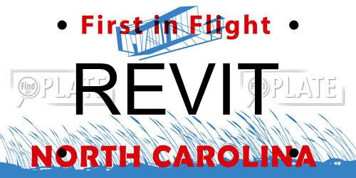 REVIT North Carolina License Plate