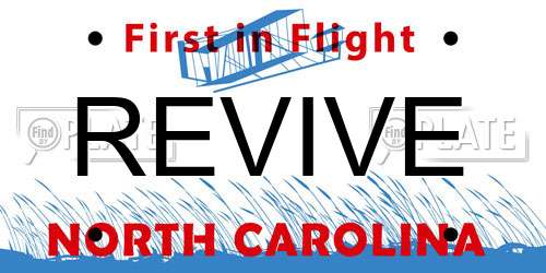 REVIVE North Carolina License Plate