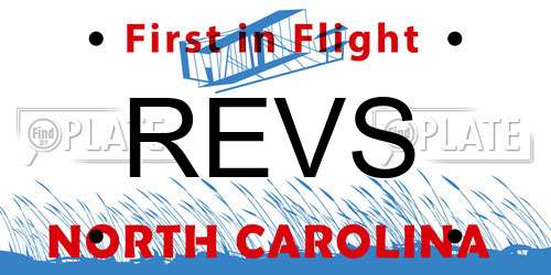 REVS North Carolina License Plate
