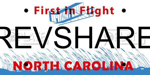 REVSHARE North Carolina License Plate