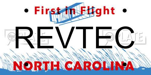 REVTEC North Carolina License Plate