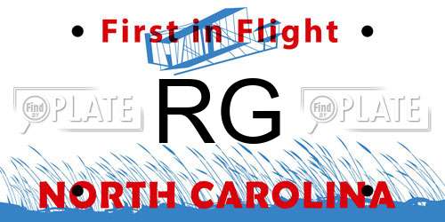 RG North Carolina License Plate