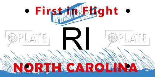RI North Carolina License Plate
