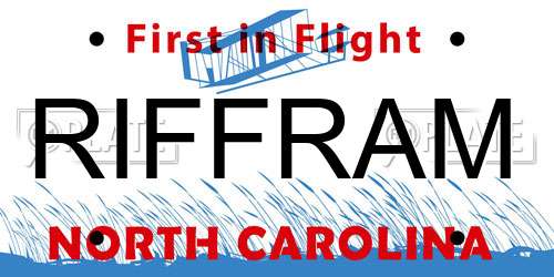 RIFFRAM North Carolina License Plate