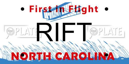 RIFT North Carolina License Plate