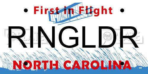 RINGLDR North Carolina License Plate