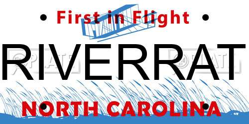 RIVERRAT North Carolina License Plate