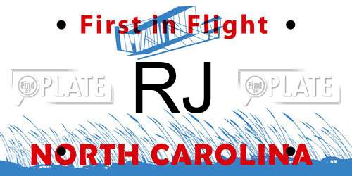 RJ North Carolina License Plate