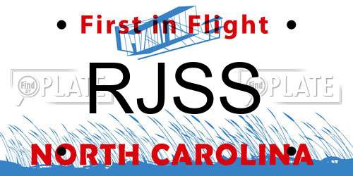 RJSS North Carolina License Plate