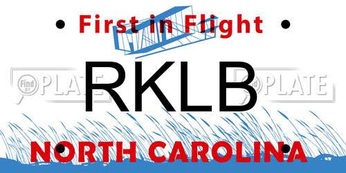 RKLB North Carolina License Plate