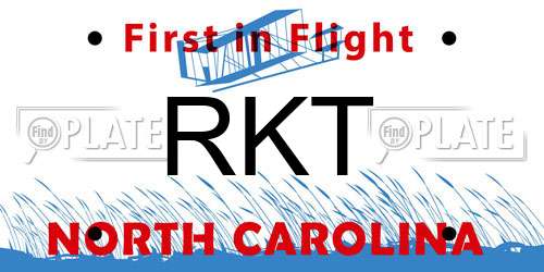 RKT North Carolina License Plate