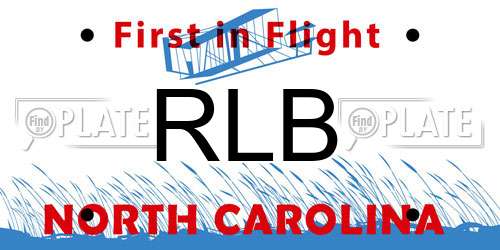 RLB North Carolina License Plate