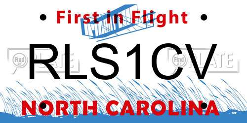 RLS1CV North Carolina License Plate
