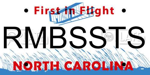 RMBSSTS North Carolina License Plate
