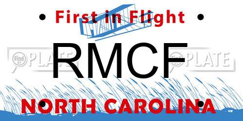 RMCF North Carolina License Plate