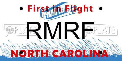 RMRF North Carolina License Plate