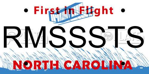 RMSSSTS North Carolina License Plate