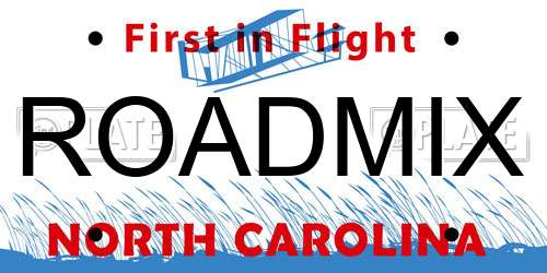 ROADMIX North Carolina License Plate