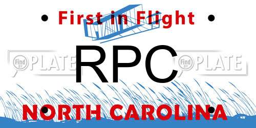 RPC North Carolina License Plate