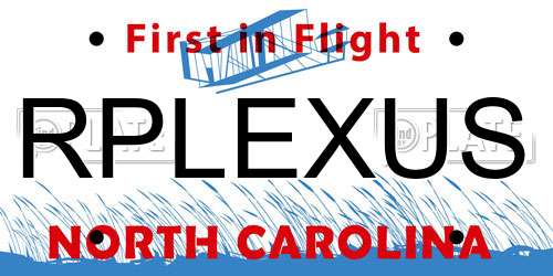 RPLEXUS North Carolina License Plate