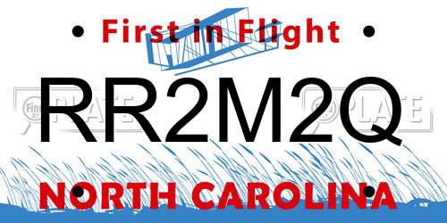 RR2M2Q North Carolina License Plate